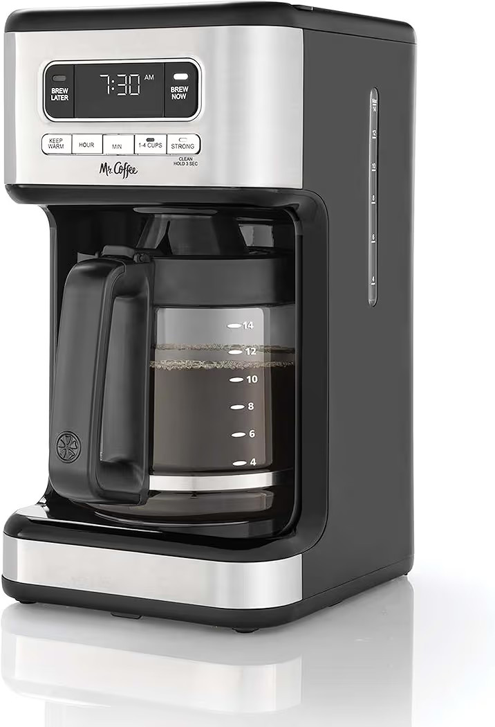 Mr. Coffee 14 Cup Programmable Coffee Maker Stainless Steel | Amazon (US)