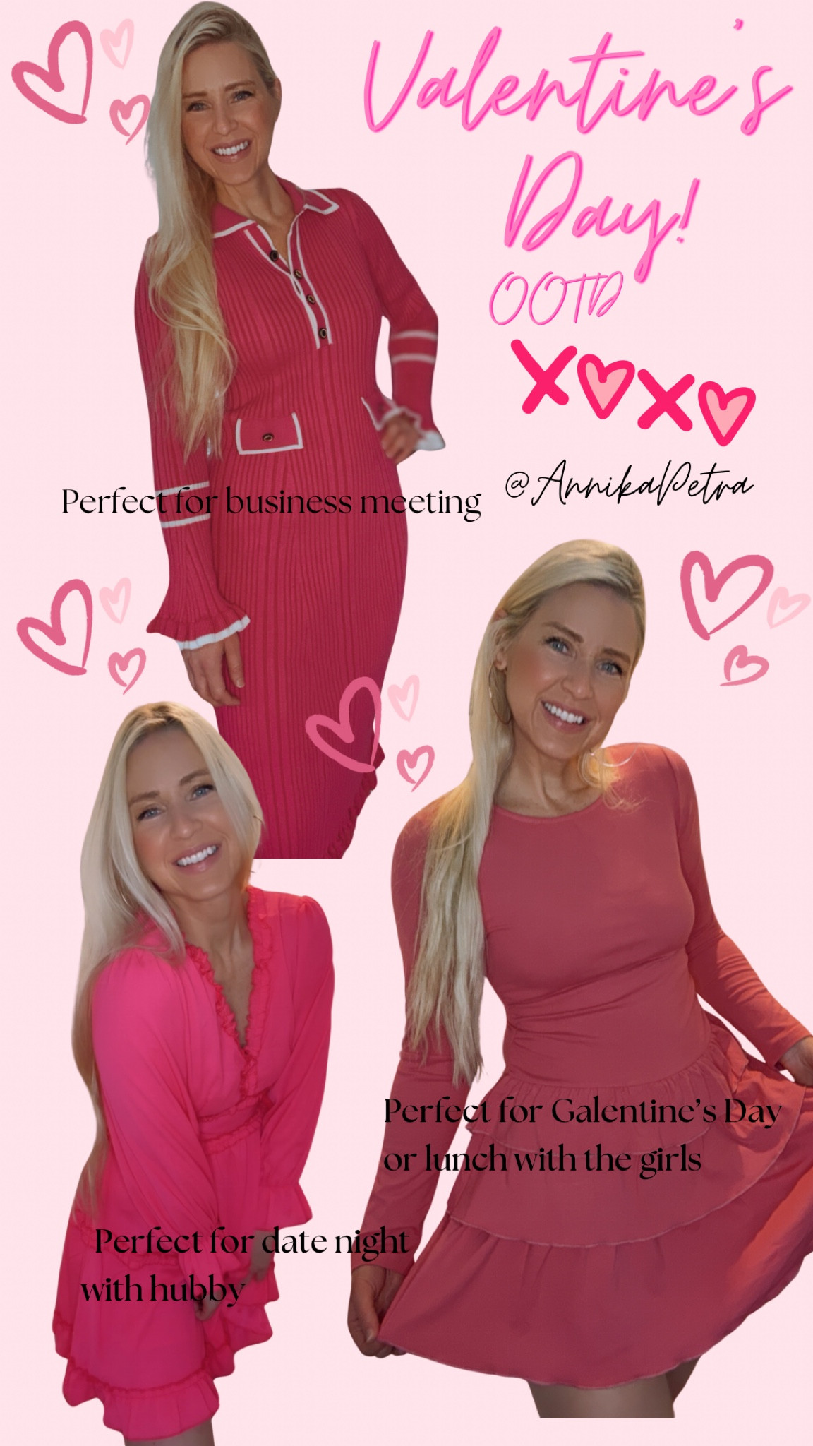 The perfect Valentine’s Day dresses 👗💗 for business meeting, Galentines day (or lunch with girls,) and date night 💖♥️💗

#LTKStyleTip #LTKSeasonal