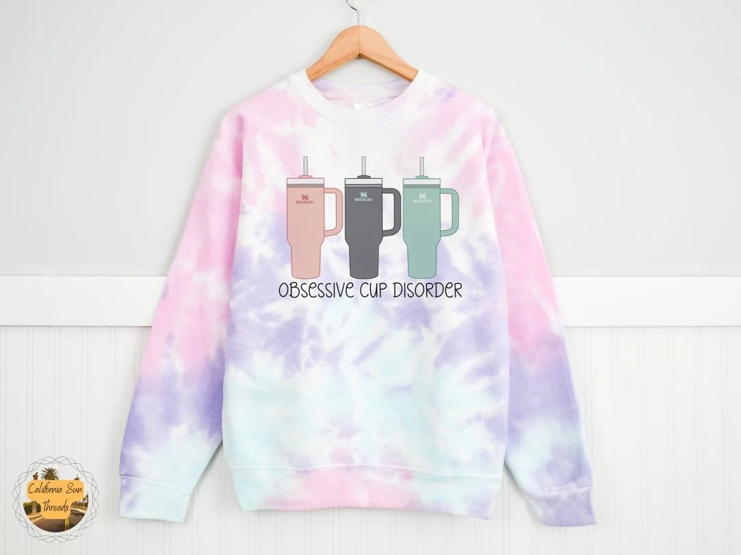 Obsessive Cup Disorder Unisex Tie-dye Sweatshirt - Etsy | Etsy (US)