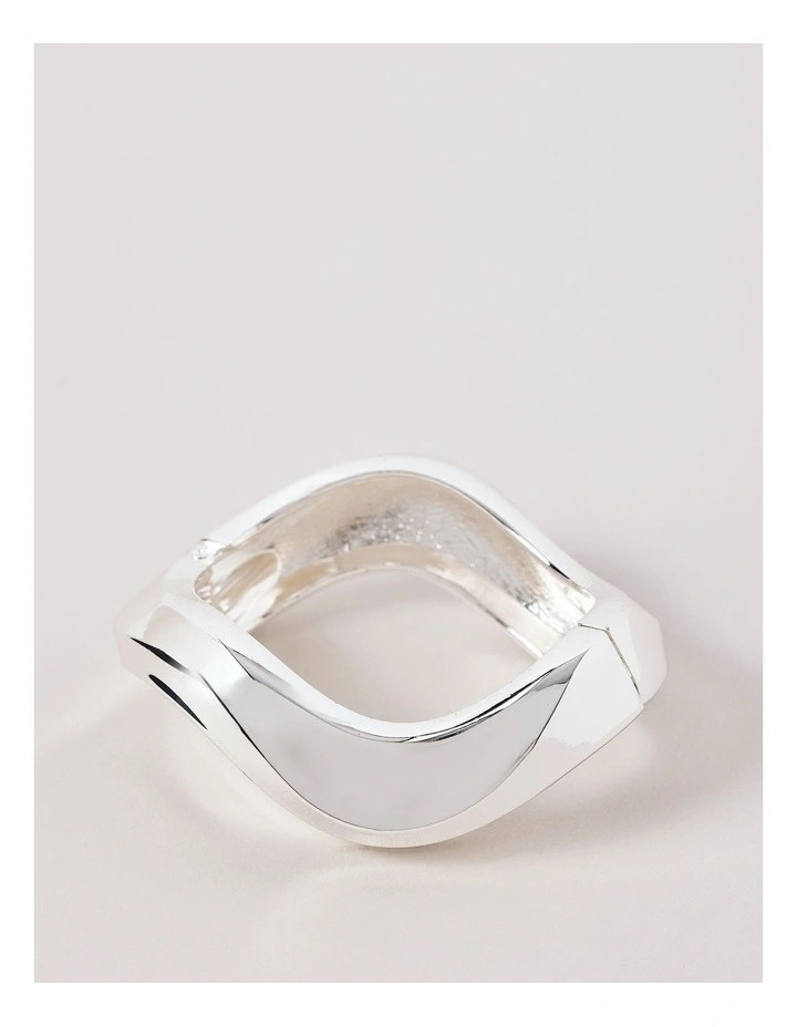 BasqueIrregular Round Bangle in Silver | Myer