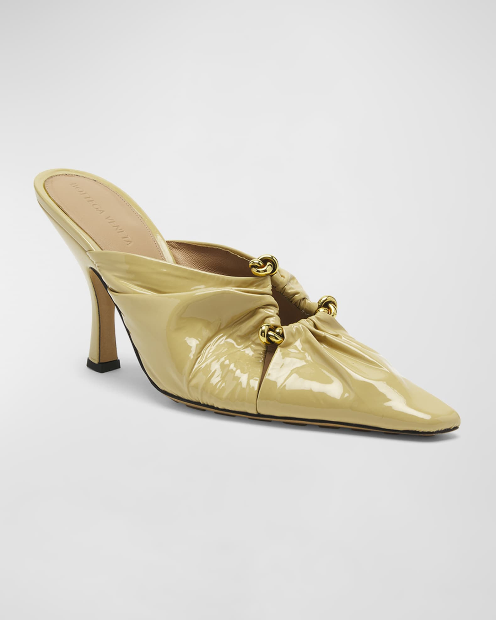 Bottega Veneta Bunnie Calfskin Mule Pumps | Neiman Marcus