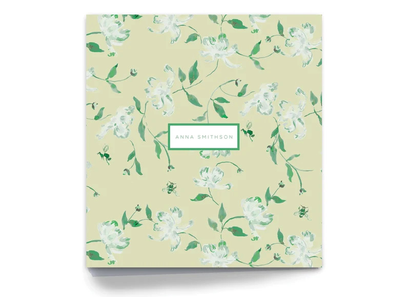 Heirloom Binder Glossy Personalized Binder: Peony Floral Green heirloom Quality Hardcover - Etsy | Etsy (US)