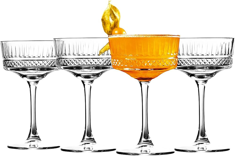 Martini Glasses Set of 4 - Stemmed Martini Glass 250 ml - Vintage Coupe Glasses - Elegant Cocktai... | Amazon (CA)