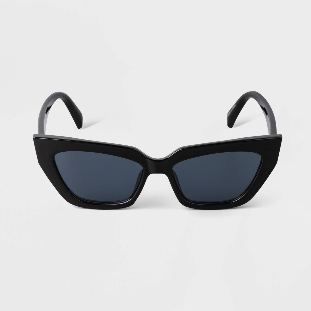 Women's Plastic Retro Angular Cateye Sunglasses - A New Day™ Black | Target
