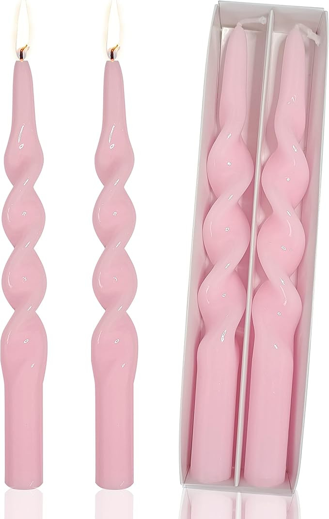10 Inch Handmade Spiral Candles-Set of 2 Twisted Taper Candle for Holiday Wedding Party Home Dinn... | Amazon (US)