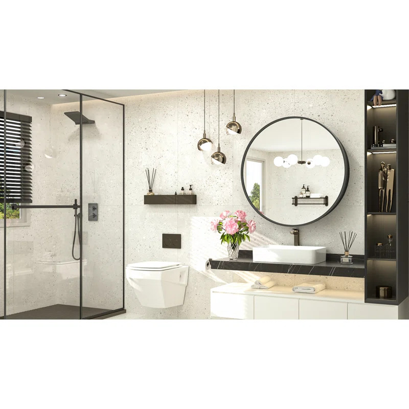 Gervon Round Wall Mounted Medicine Cabinet with Shelves | Wayfair North America