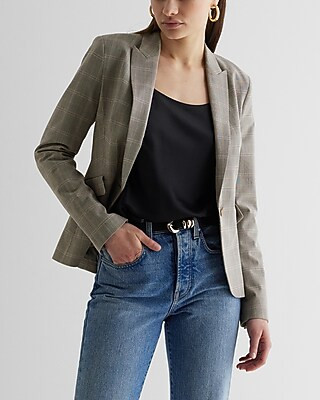 Editor Plaid 24" Blazer | Express
