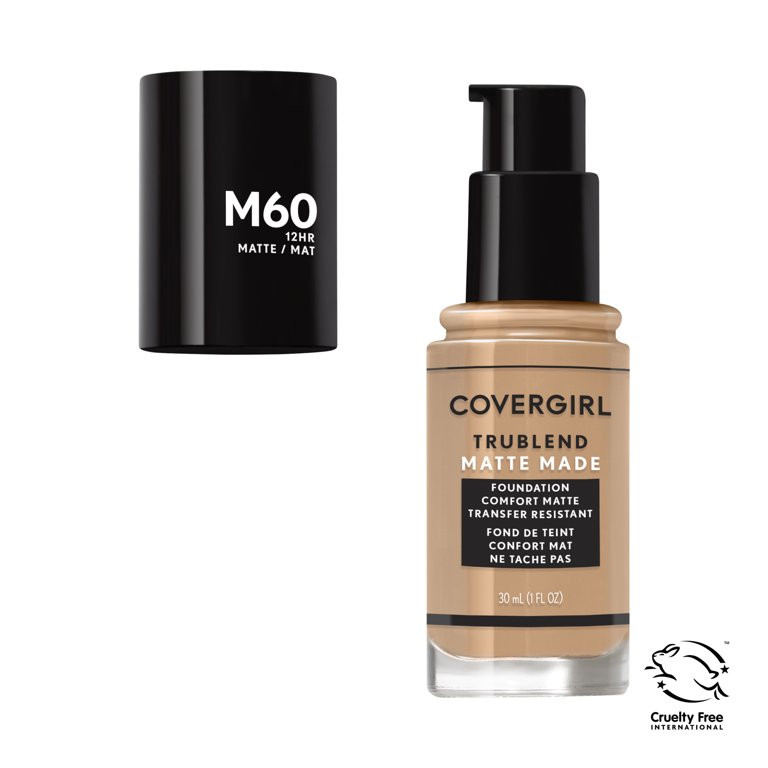 COVERGIRL TruBlend Matte Made Liquid Foundation, M60 Natural Beige, 1 fl oz | Walmart (US)