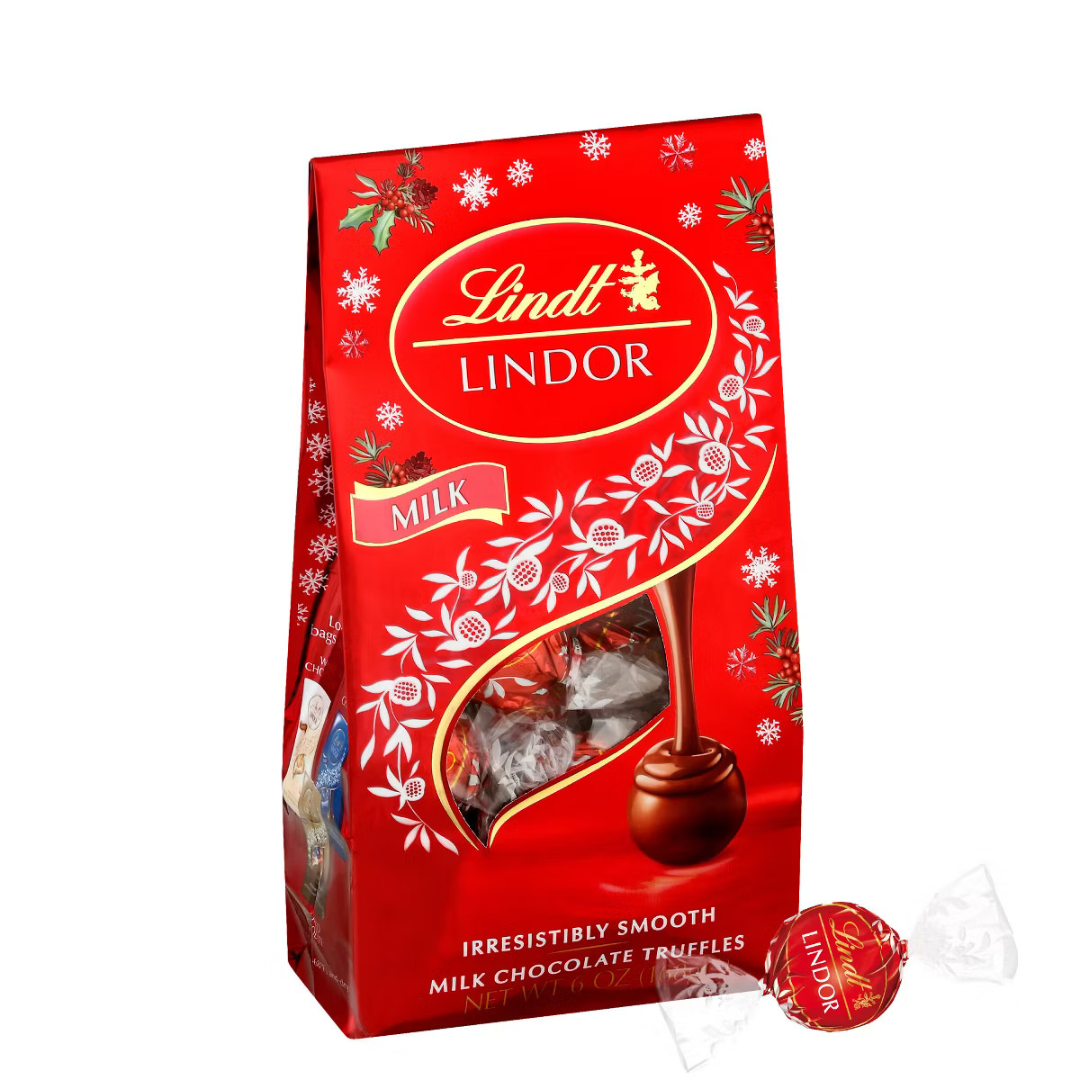 Lindt Lindor Holiday Milk Chocolate Truffles Bag - 6oz | Target