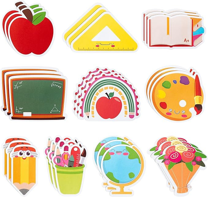 Xqumoi 30 Pack Teacher Notepads Set Total 600 Sheets, Book Pencil Ruler Blackboard Shaped Self St... | Amazon (US)