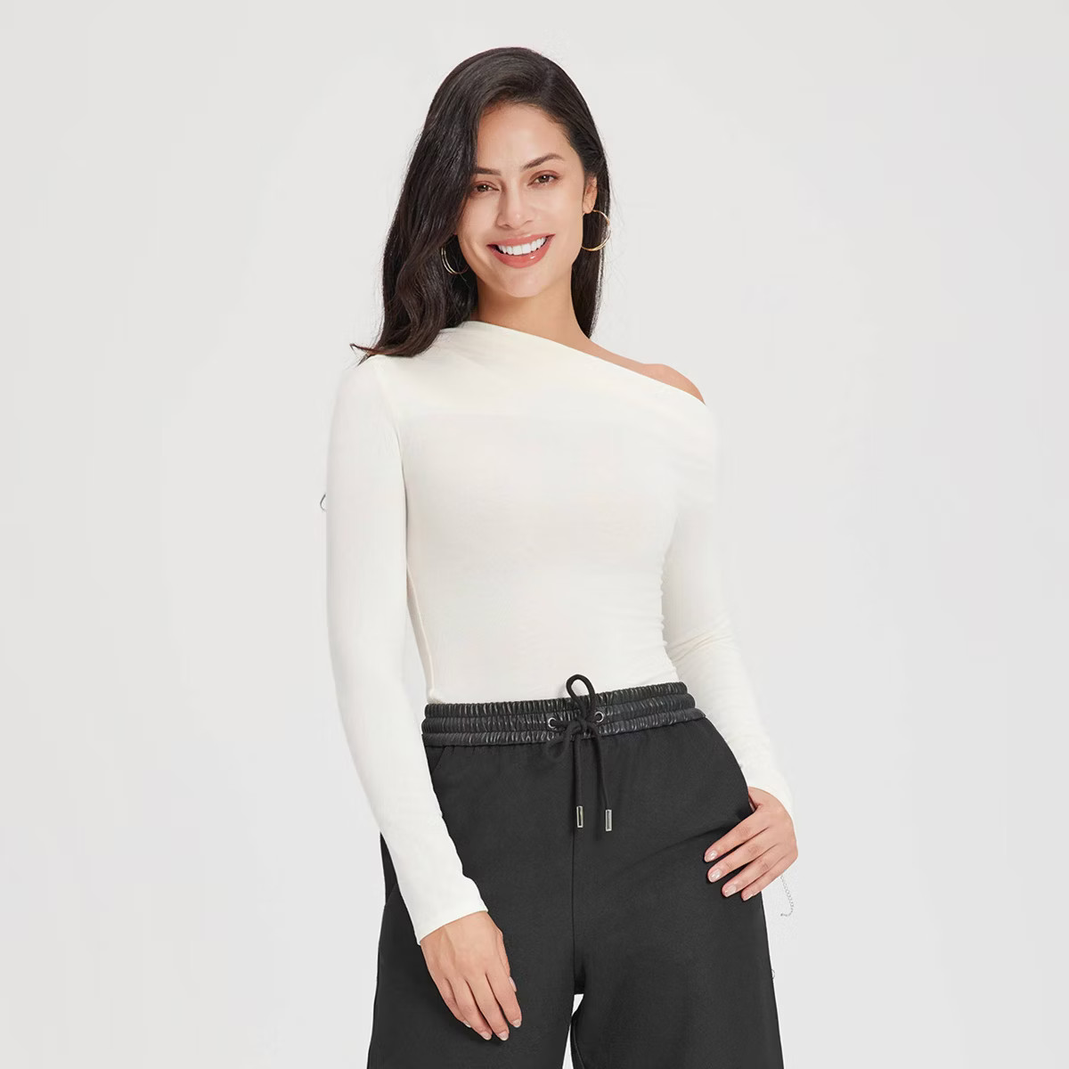 Women's Long Sleeve Draped Knit Top - A New Day™ | Target