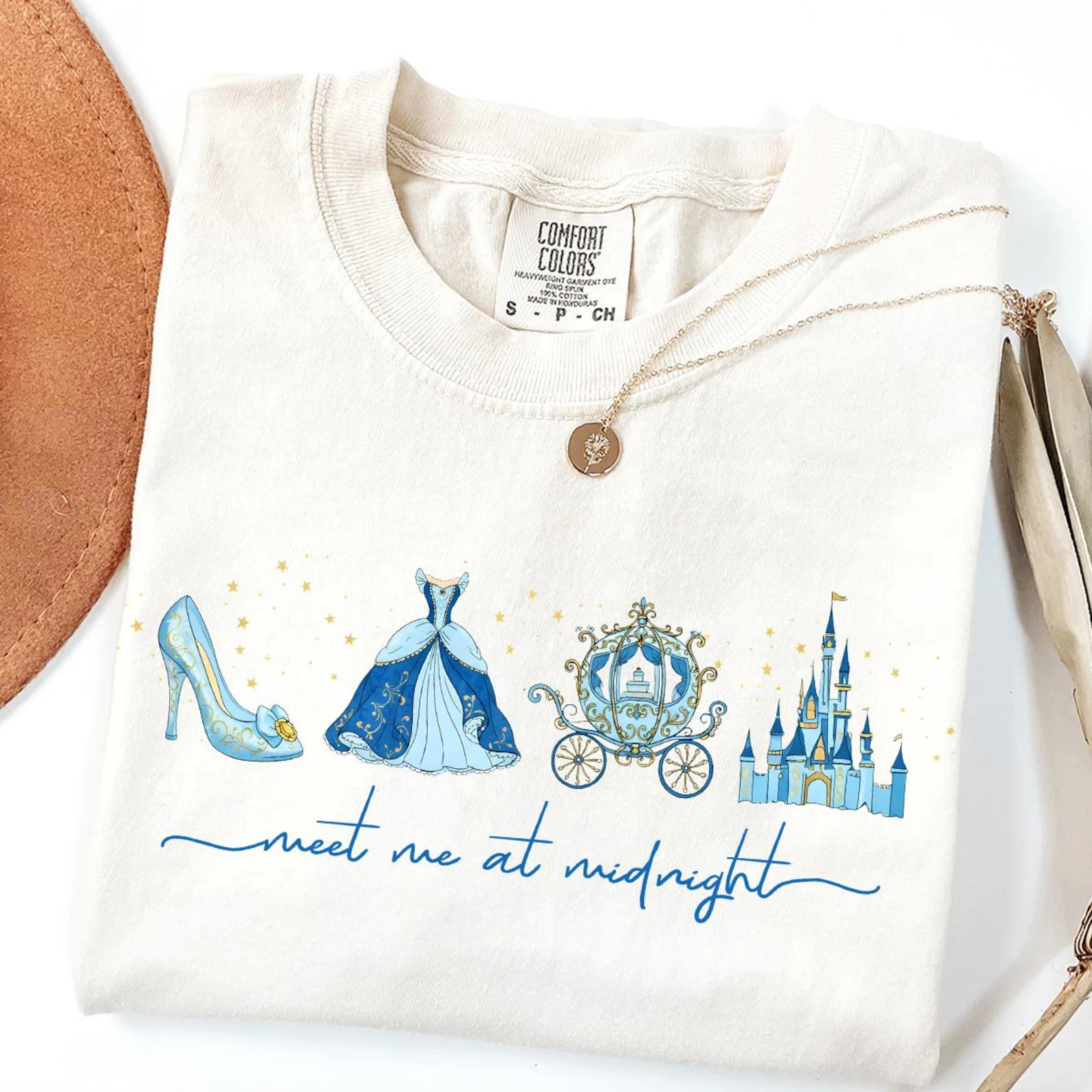 Comfort Colors® Meet Me at Midnight Shirt, Cinderella Inspired T-shirt, Disney Cinderella Shirt,... | Etsy (US)