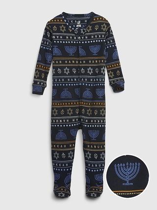 babyGap 100% Organic Cotton Hanukkah PJ One-Piece | Gap (CA)