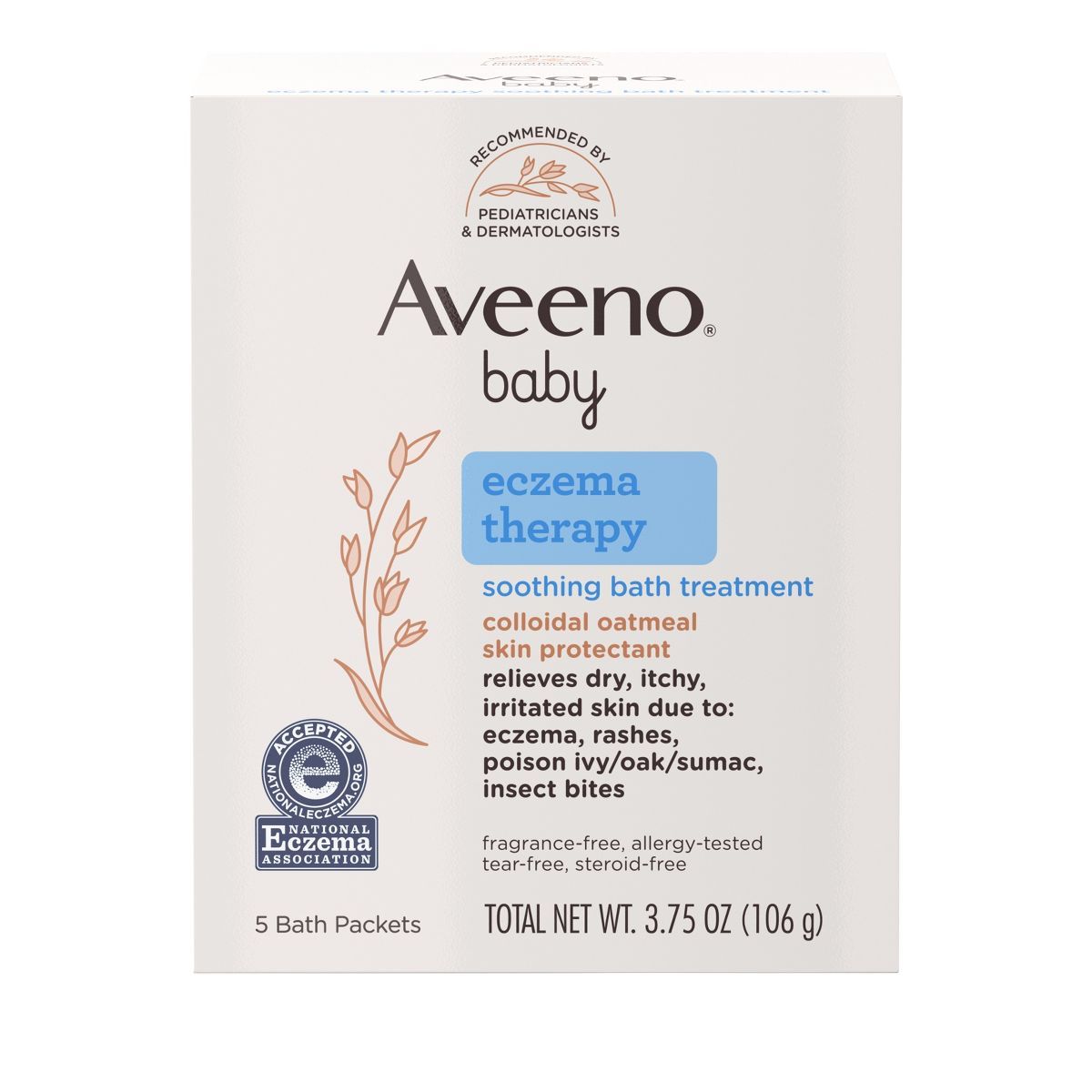 Aveeno Baby Eczema Therapy Soothing Oatmeal Bath Treatment for Relief of Dry, Itchy Skin - 3.75oz... | Target