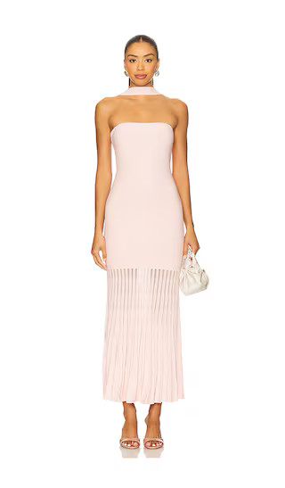 Kelly Pleated Knit Dress in Baby Pink | Revolve Clothing (Global)