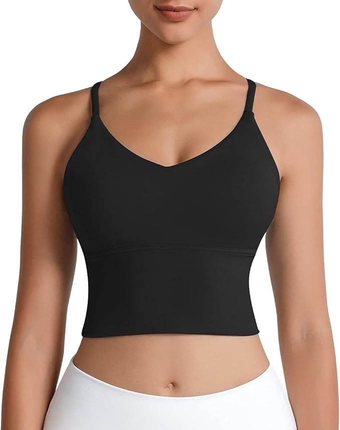 Prtukyt Women Sports Bra, Threaded Longline Removable Tank Top, for Workout Running Yoga | Amazon (CA)
