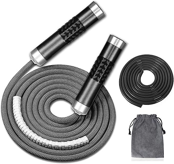 Redify Weighted Jump Rope for Workout Fitness(1LB), Tangle-Free Ball Bearing Rapid Speed Skipping... | Amazon (US)