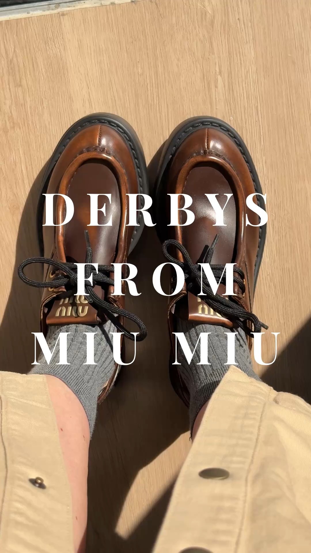 Miu Miu platform derby loafers (also known as Sienna laced fume leather shoes): somewhat larger than I thought but still very cute. Ultra comfy (cushy & lots of room in the toe box). Definitely run half a size larger than any pair of Miu Miu shoes I’ve ever tried on or owned (if you’re planning to wear them with thin socks, tights or sans socks I’d go a whole size down since you can adjust the width with laces). Love this brown color: not too red, not too dark, not too chocolat-y, you know? Just a beautiful brown (the official name is Sienna in the US & Brucciato in the EU). Oh. And there’s also a shearling lined option of these shoes which makes them look like chukka boots. Thoughts?💭 

#LTKShoeCrush #LTKSeasonal #LTKNYFW