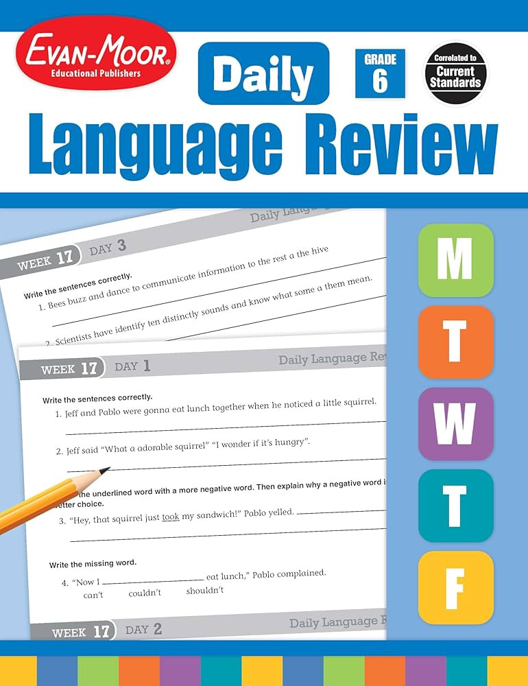 Evan-Moor Daily Language Review, Grade 6, Activities, Homeschooling and Classroom Resource Workbo... | Amazon (US)