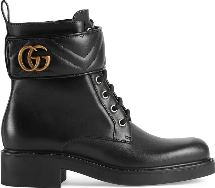 GG Matelassé Strap Bootie (Women) | Nordstrom
