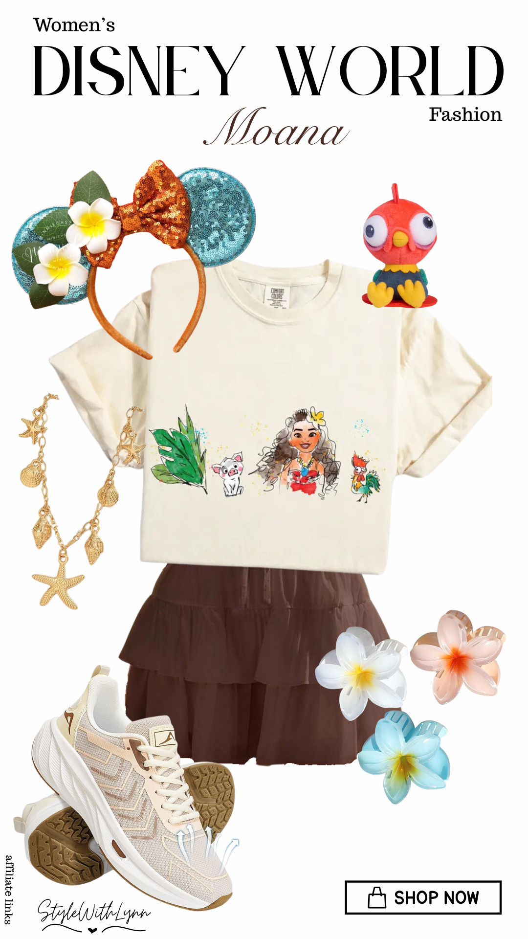 🌺 Adventure is calling… and this Moana-inspired Disney World outfit is ready to answer! 🌊✨

From the tropical details to the comfy walking shoes, this look is perfect for a day of magic at Disney World. Featuring a Moana graphic tee, tiered skirt, island-inspired accessories, and shoulder pet Heihei, it's the perfect blend of cute, comfortable, and park-ready style.

Whether you're exploring EPCOT's Journey of Water, meeting Moana, or planning your next Disney vacation, this outfit brings all the island vibes while keeping you comfortable all day long. ☀️🏝️

✨ Shop this Disney outfit inspiration!

#DisneyWorldOutfit #MoanaInspired #DisneyFashion #DisneyStyle #DisneyBound #DisneyWorldStyle #DisneyOutfitInspo #DisneyInfluencer #MagicKingdomOutfit #DisneyVacation #DisneyParkStyle #MoanaDisneyBound #DisneyAesthetic #DisneyMomStyle #ThemeParkFashion #DisneyWorldFashion #DisneyOOTD #DisneyCreator #DisneyLookbook 

 #LTKootd #LTKTravel