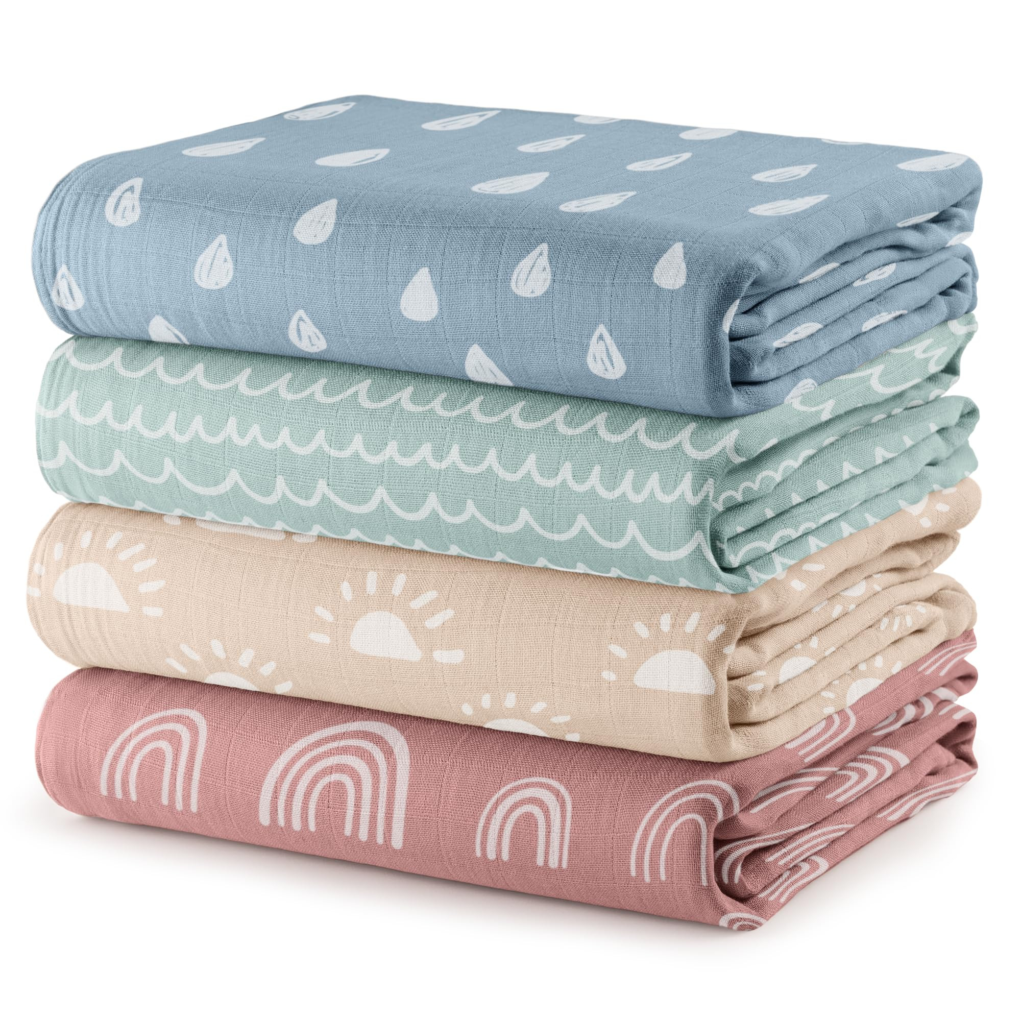 Comfy Cubs Muslin Swaddle Blankets Pack of 1, 47 x 47 Inch Soft Cotton Baby Blanket Set, Large Mu... | Amazon (US)