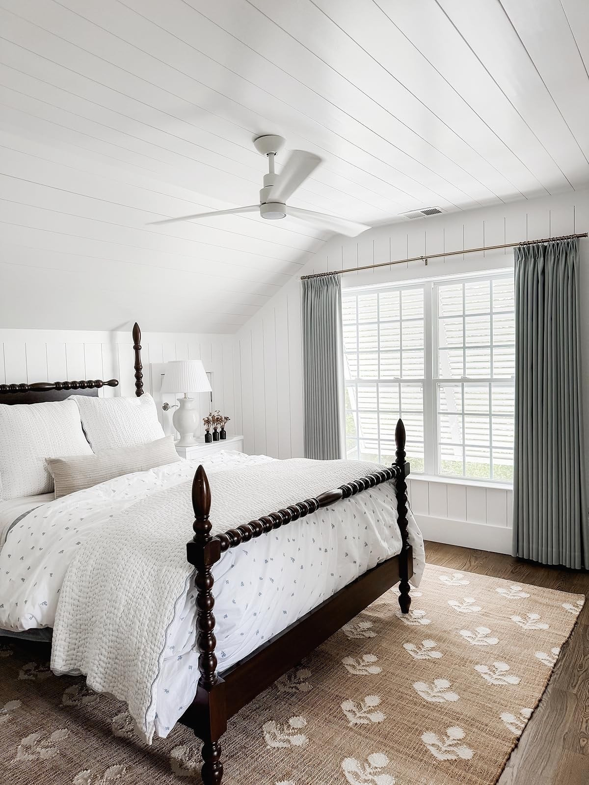 Blue curtains, Coastal cottage bedroom, floral rug, kids room, girls room

#LTKHome #LTKKids