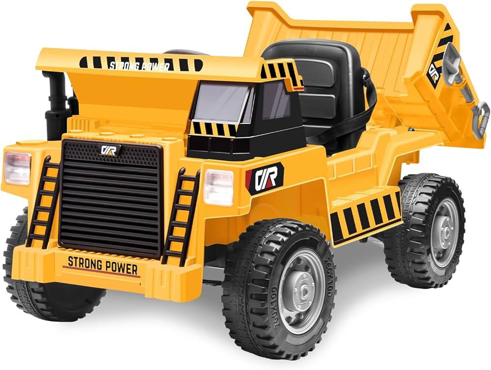 Ride on Dump Truck, 12V Kids Power Wheels with Remote Control, Ride on Car with Dump Bed, A Shove... | Amazon (US)