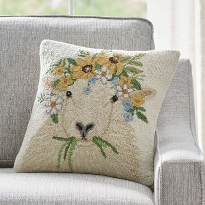 Flower Market Sheep Pillow | Grandin Road | Grandin Road