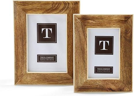 Two's Company Natural View Wide Border Photo Frames, Set of 2 | Amazon (US)