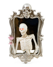 25in Skeleton Mirror With Led Lights And Sound | Halloween | Marshalls | Marshalls