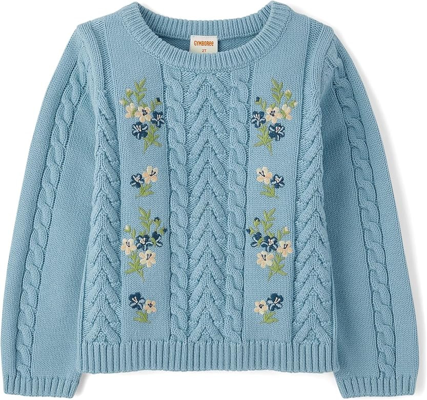 Gymboree,and Toddler Long Sleeve Sweaters,Blue Aura Flowers,5T | Amazon (US)