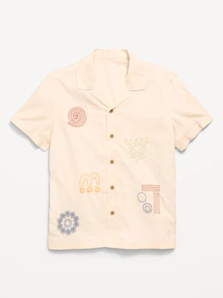 Short-Sleeve Embroidered Shirt for Boys | Old Navy (US)