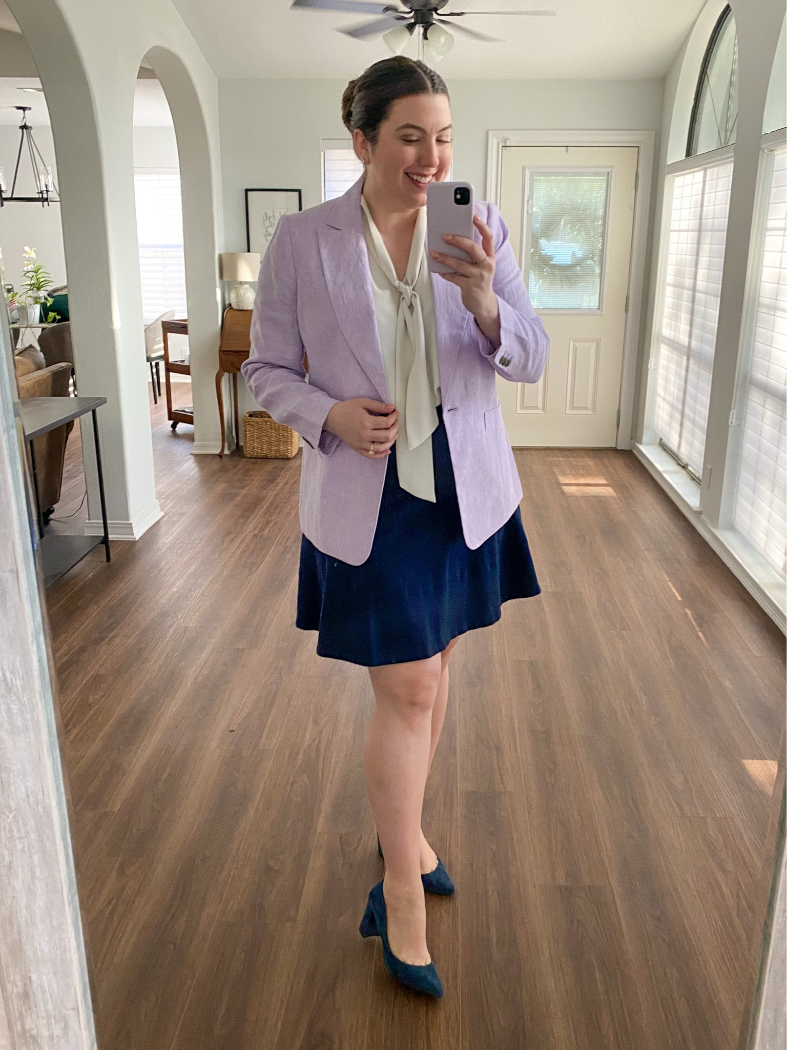 Workwear #ootd 4/13/23 

This lilac blazer is 40% off today! 

Business professional workwear and business casual workwear and office outfits 

#LTKworkwear #LTKsalealert #LTKcurves