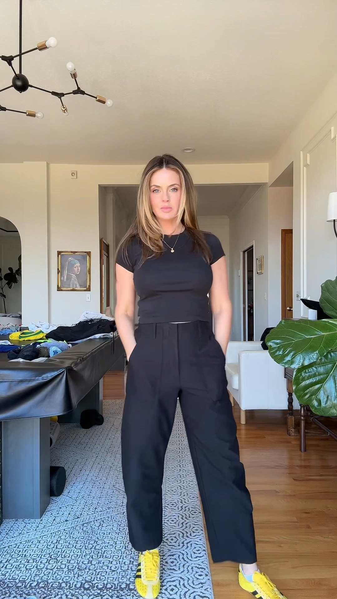 Athleta barrel pants adidas Tokyo Uniqlo t shirt 

#LTKootd