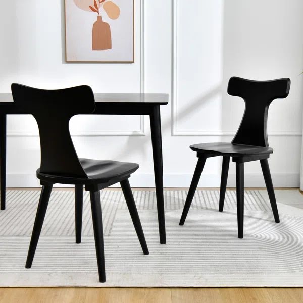 Bordie Solid Wood Solid Back Side Chair (Set of 2) | Wayfair North America