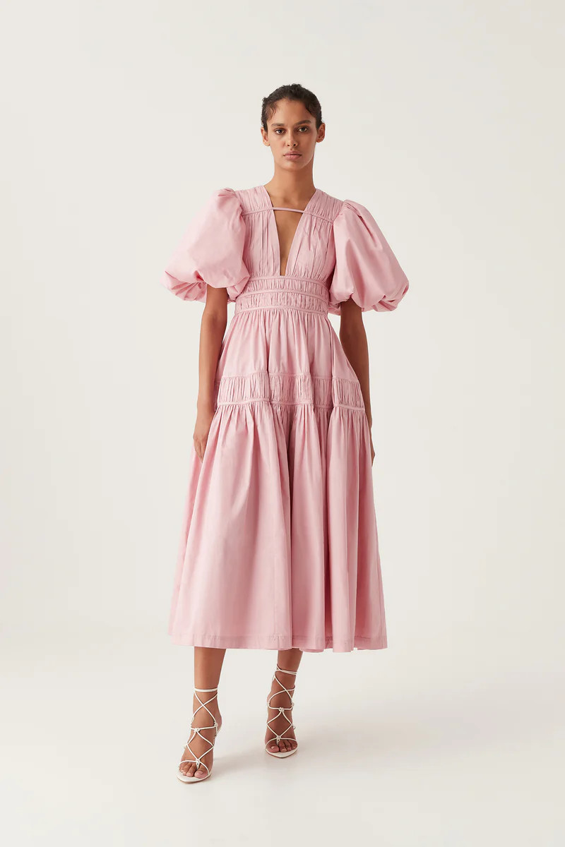 Fallingwater Ruched Midi Dress | aje. (US, UK, Europe, ROW)