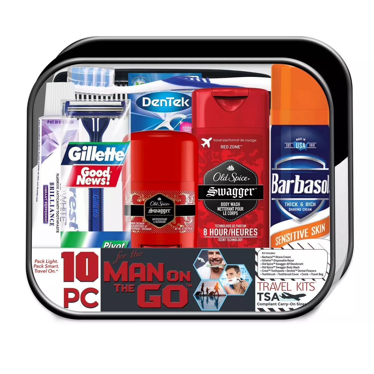 Convenience Kits International Men's Travel Bath and Body Kit - Trial Size - 10pc | Target
