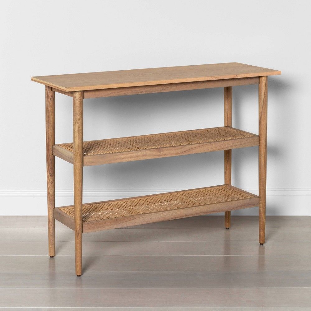 Wood & Cane Console Table Natural - Hearth & Hand with Magnolia | Target