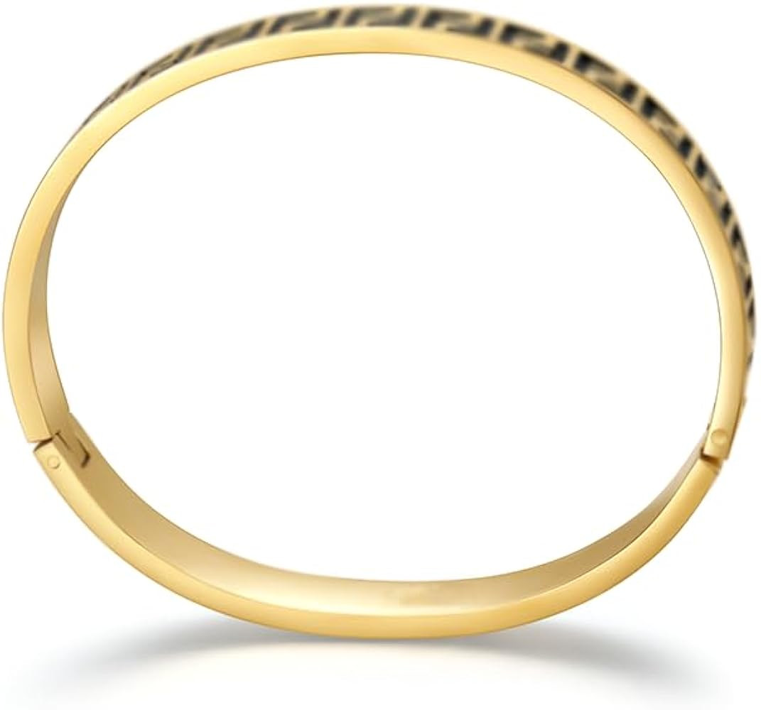 18K Gold-plated Bracelets for Women Friendship Love Bangle Bracelets Stainless Steel Letter Brace... | Amazon (US)
