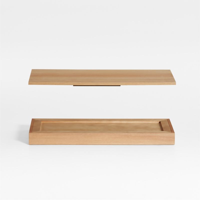 Calypso Natural Elm Wood Universal Cap and Base + Reviews | Crate & Barrel | Crate & Barrel