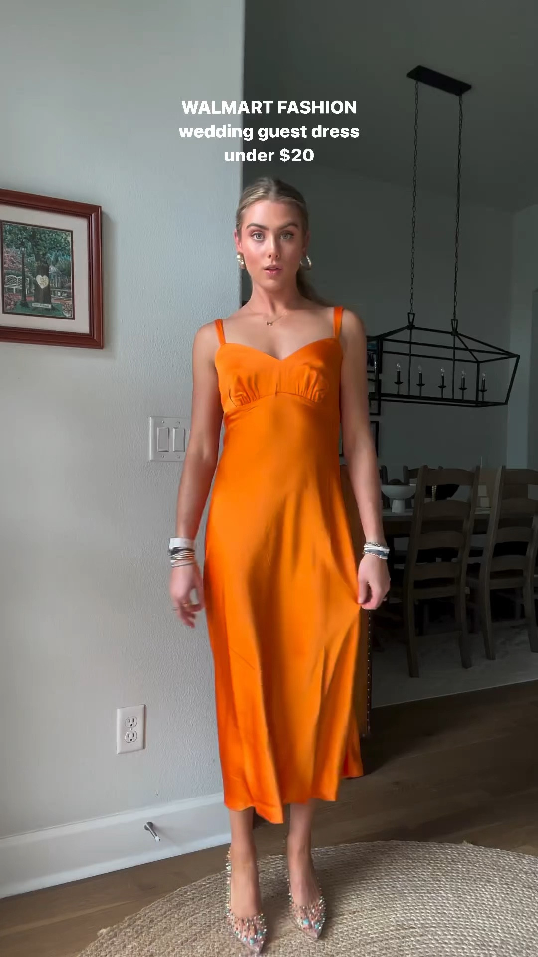 Sofia Jeans Women's Slip Dress, Mid Calf Length, Sizes XS. The chic, simple silhouette but makes it more fun and modern in a textured, satin-like fabric with feminine V-neckline and trendy midi length. Finished with adjustable bra-friendly straps, ideal for keeping a seamless, effortless look on point. 
@walmartfashion #walmart #walmartfashion #walmartfinds 

#LTKwedding #LTKVideo #LTKfindsunder50