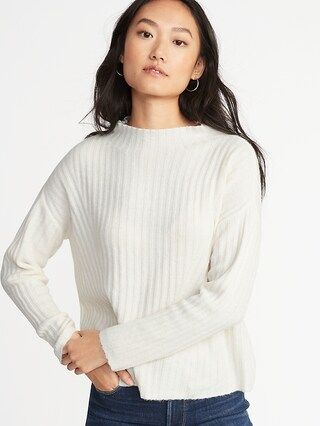 Mock-Neck Rib-Knit Sweater for Women | Old Navy US