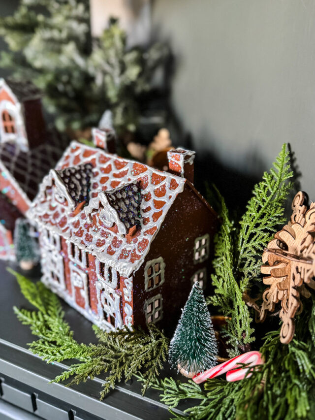 DIY Gingerbread House Supplies. Create the cutest budget-friendly holiday village with unfinished wood houses and a few craft supplies from Michaels. This project is kid-friendly as well!! This gingerbread doesn't crumble! 

 #LTKHoliday #LTKSeasonal