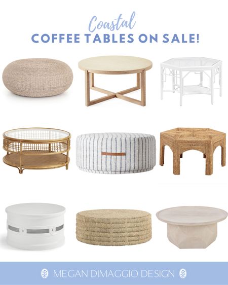 Coastal coffee tables on sale this Presidents Day weekend!! Round coffee table roundup!! 

Great news!! This Serena & Lily Clifton coffee table is back and under $500! 😍🙌🏻 and this striped ottoman is a group favorite and just $450! Even more coastal coffee tables linked 🤍

#LTKhome #LTKFind #LTKsalealert