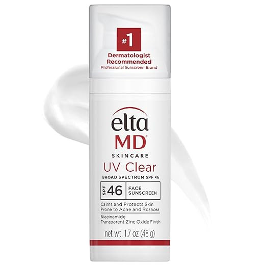 EltaMD UV Clear Face Sunscreen SPF 46, Oil Free Sunscreen with Zinc Oxide, Dermatologist Recommen... | Amazon (US)