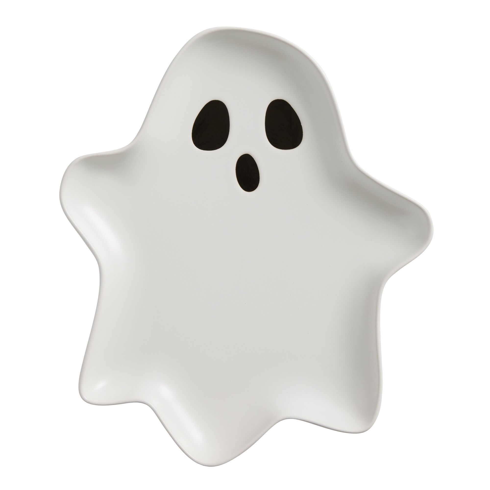 Off White Figural Ghost Serving Platter | World Market