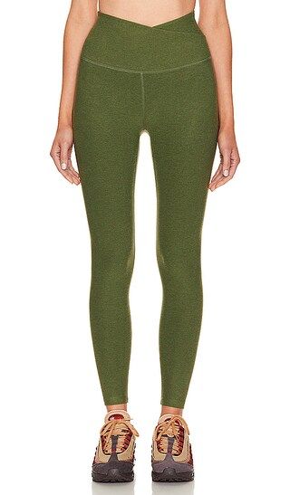 Spacedye At Your Leisure Midi Legging in Moss Green Heather | Revolve Clothing (Global)