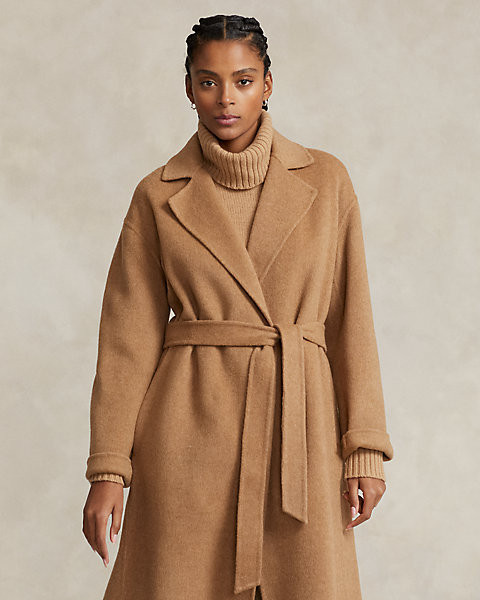 Manteau portefeuille en laine mélangée | Ralph Lauren (FR)