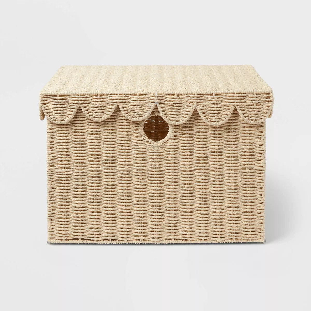 Woven Paper Scallop KD Storage with Lid - Pillowfort™ | Target